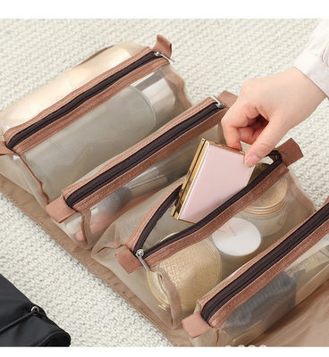 Organisateur cosmétique Travel Nylon Mesh Toiletry Bag de sac de stockage de rouge à lèvres de brosses